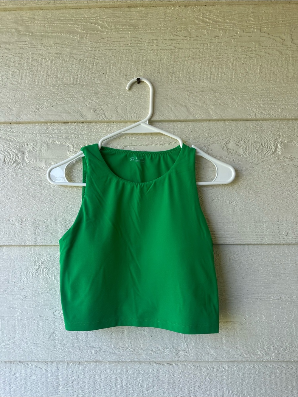 Bright green cropped tank